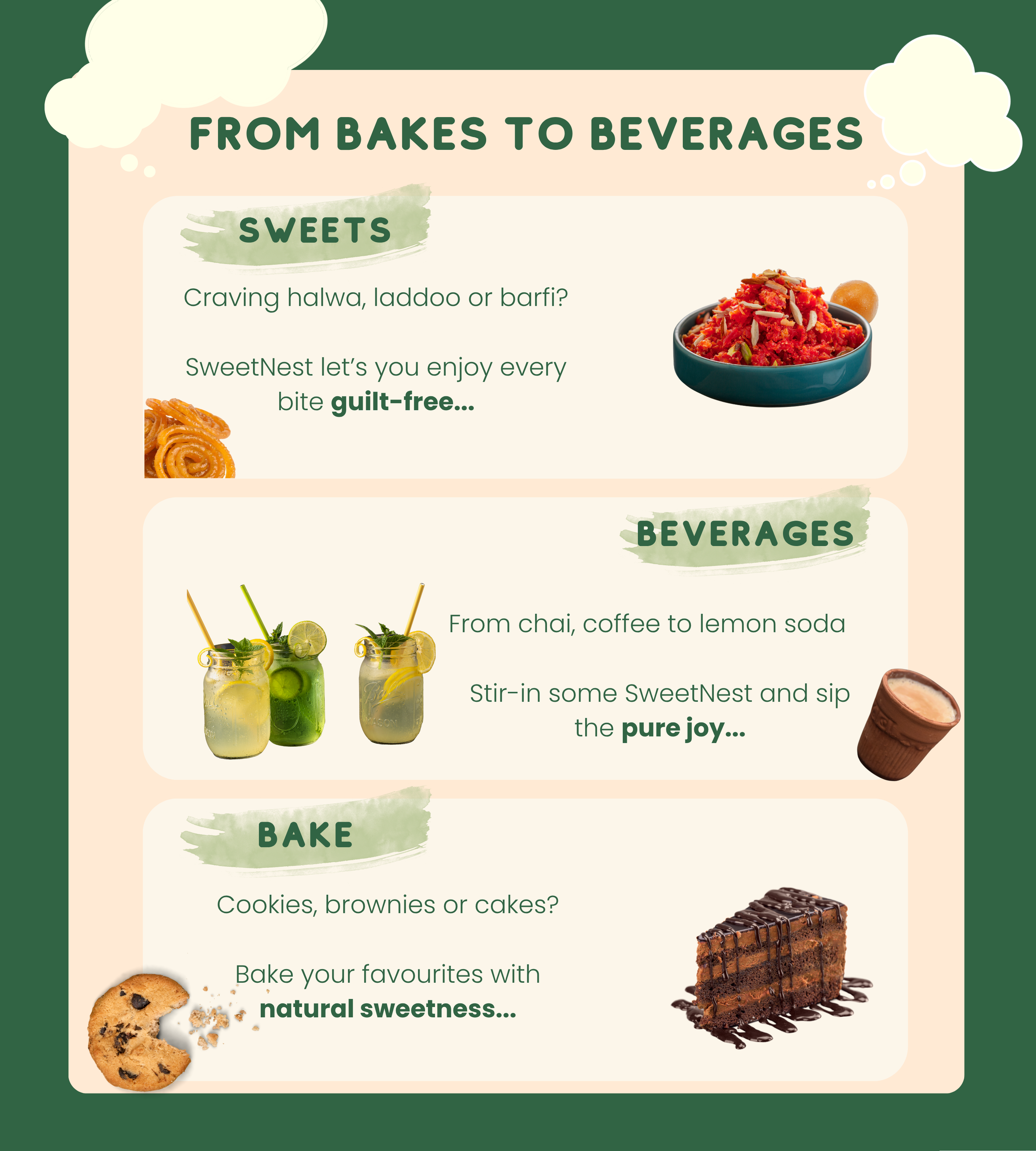 SweetNest monk fruit sweetener for Indian sweets beverages and baking – guilt-free halwa laddoo chai coffee cookies brownies zero calorie 1:1 sugar replacement India