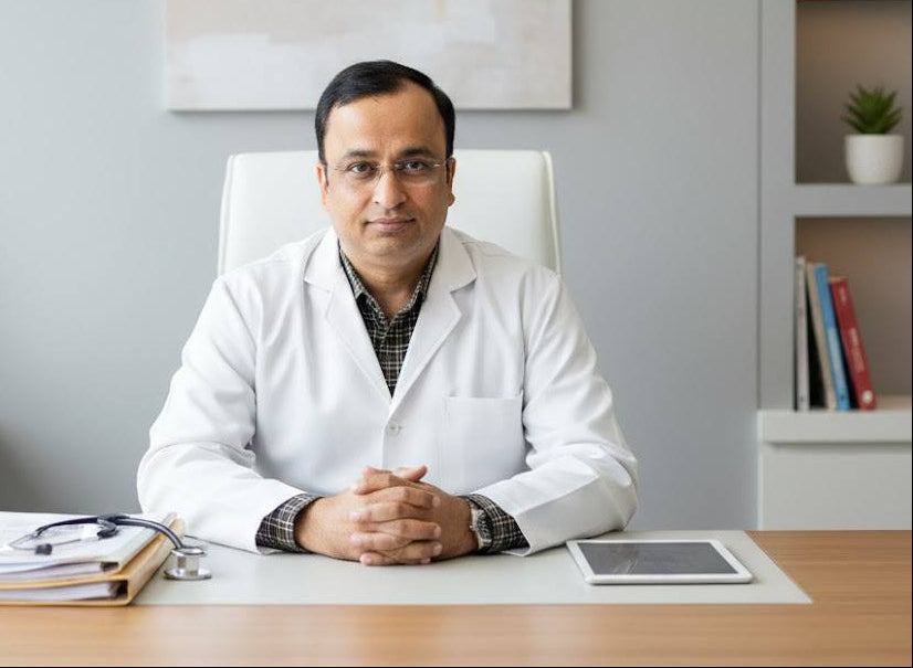 Doctor recommending SweetNest monk fruit sweetener as a healthy sugar-free alternative for diabetics in India
